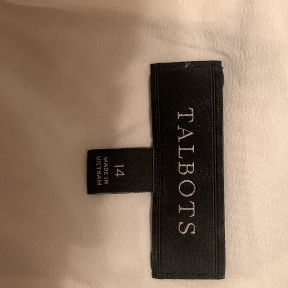 Talbots skirt with blue and white crocheted overlay - Picture 4 of 5